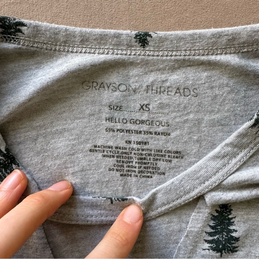 Grayson Threads Keyhole Front Tree Print Tank - Picture 3 of 3